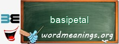 WordMeaning blackboard for basipetal